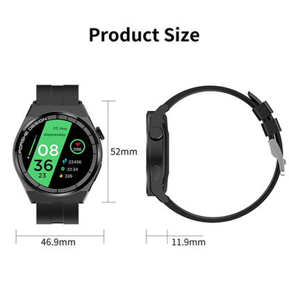 GT3Pro 1.28-Inch Health Monitoring Bluetooth Call Smart Watch With NFC, Color: Black Silicone - Smart Watches by PMC Jewellery | Online Shopping South Africa | PMC Jewellery