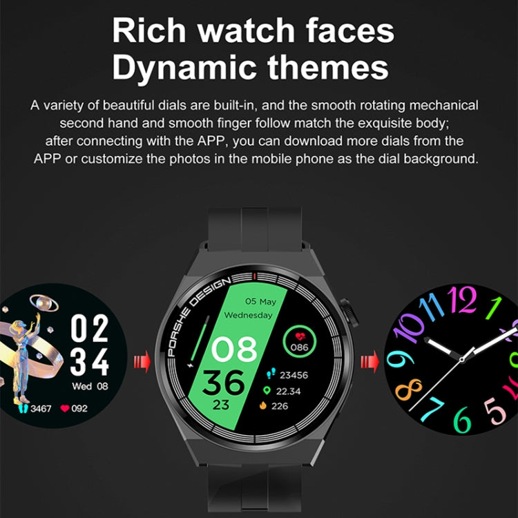 GT3Pro 1.28-Inch Health Monitoring Bluetooth Call Smart Watch With NFC, Color: Black Steel - Smart Watches by PMC Jewellery | Online Shopping South Africa | PMC Jewellery