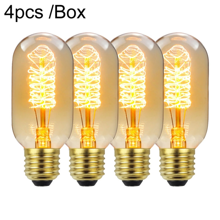 4pcs /Box T45 LED Lamp Fixture Illuminator Vintage Lights, Power: 220V 40W(Spiral Gold) - free shipping - PMc TechLife - Order now!