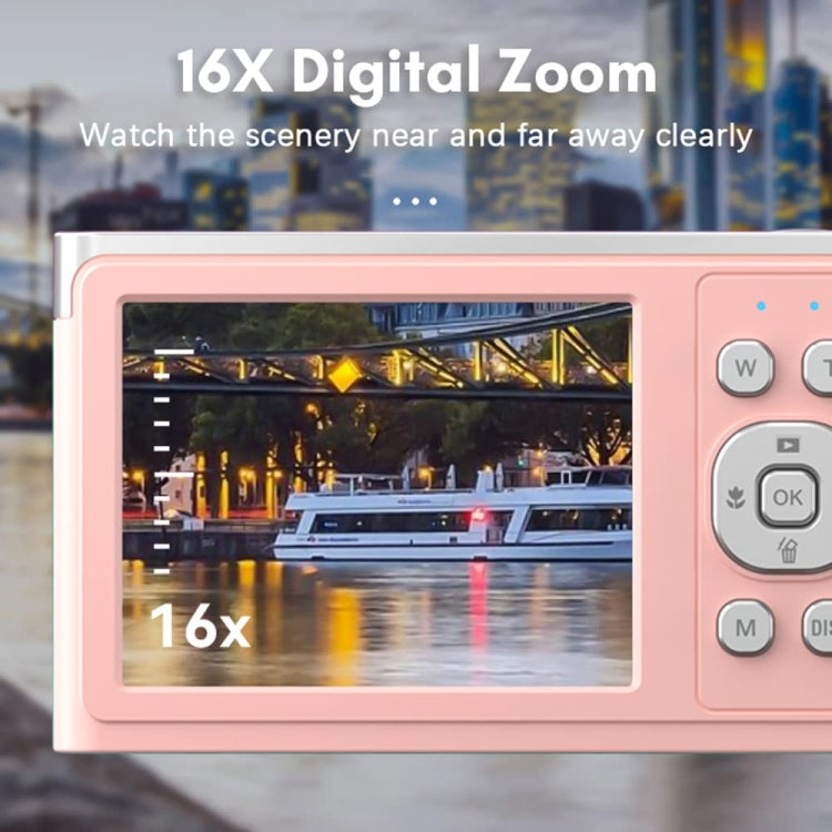50 MP HD Camera 4K Video Retro Vlog Self-Shooting Camera(Pink) - Video Cameras by PMC TechLife | Online Shopping South Africa | PMC TechLife | Buy Now Pay Later Mobicred