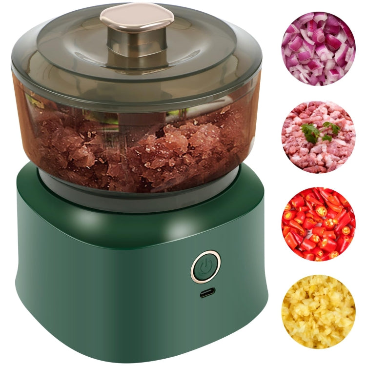 JRQ-01 Home Wireless Electric Meat Grinder Kitchen Garlic Pounder, Size: Electroplated Double-click(White) - free shipping - PMC TechLife - Order now!