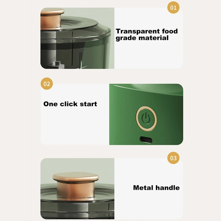 JRQ-01 Home Wireless Electric Meat Grinder Kitchen Garlic Pounder, Size: Double-click(Green) - Stirrer & Squeezer by PMC TechLife | Online Shopping South Africa | PMC TechLife | Buy Now Pay Later Mobicred