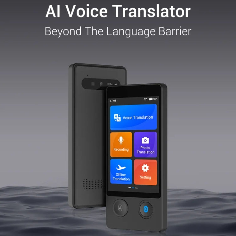 Hishell W12 144 Languages AI Voice Translator Smart Camera Translator Offline Dialogue Real-Time Mutual Translation(Black) - free shipping - PMC TechLife - Order now!