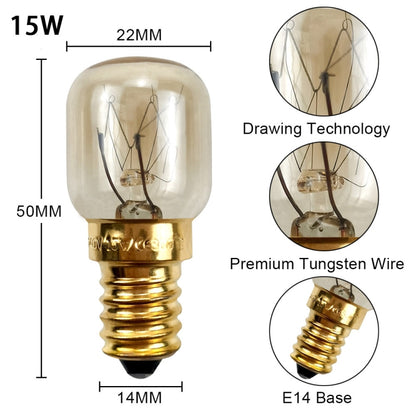 E14 Salt Crystal Lamps High Temperature Resistant Oven Light Bulb, Power: 15W Brass Lamp Head(2700K Warm White) - LED Blubs & Tubes by PMC Jewellery | Online Shopping South Africa | PMC Jewellery