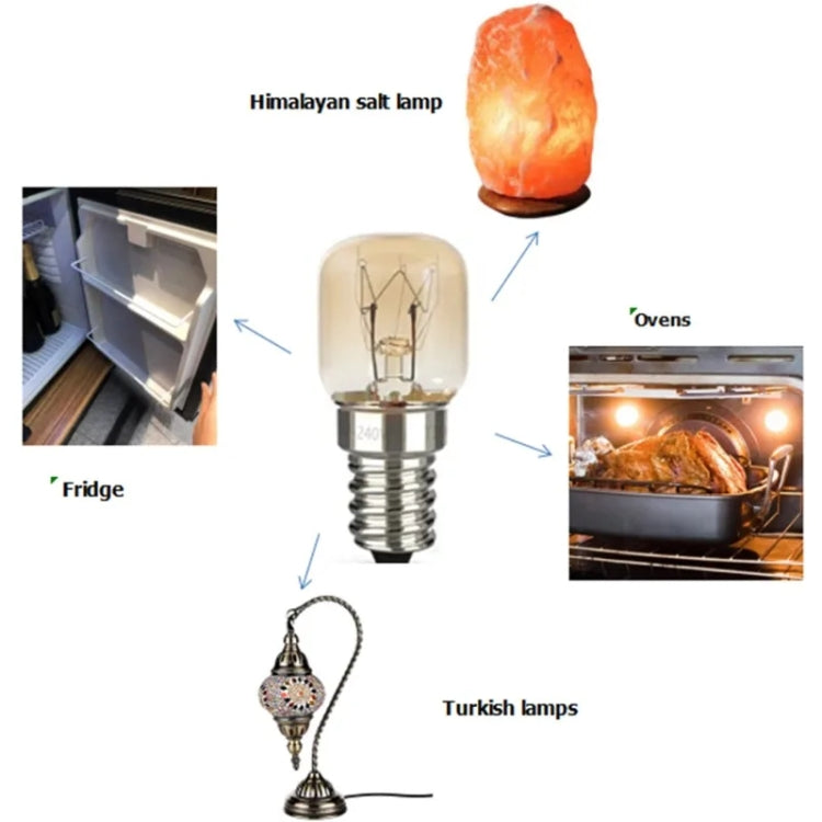 E14 Salt Crystal Lamps High Temperature Resistant Oven Light Bulb, Power: 25W Copper Nickel Plating Lamp Head(2700K Warm White) - free shipping - PMc TechLife - Order now!