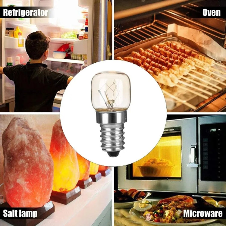 E14 Salt Crystal Lamps High Temperature Resistant Oven Light Bulb, Power: 15W Copper Nickel Plating Lamp Head(2700K Warm White) - LED Blubs & Tubes by PMc TechLife | Online Shopping South Africa | PMc TechLife | Buy Now Pay Later Mobicred
