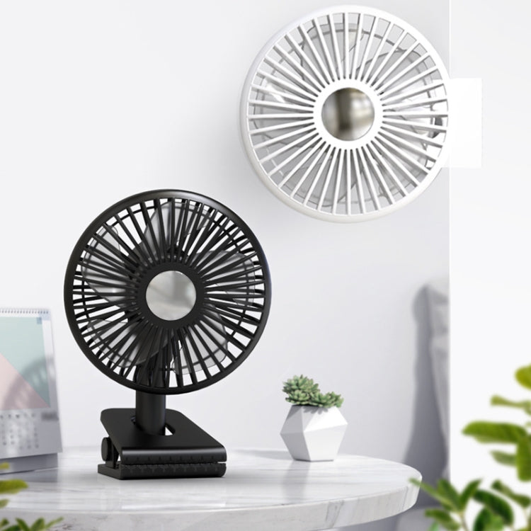 Car Clip-On Rechargeable Electric Oscillating Head Fan With Light(Pink) - Heating & Fans by PMC TechLife | Online Shopping South Africa | PMC TechLife | Buy Now Pay Later Mobicred