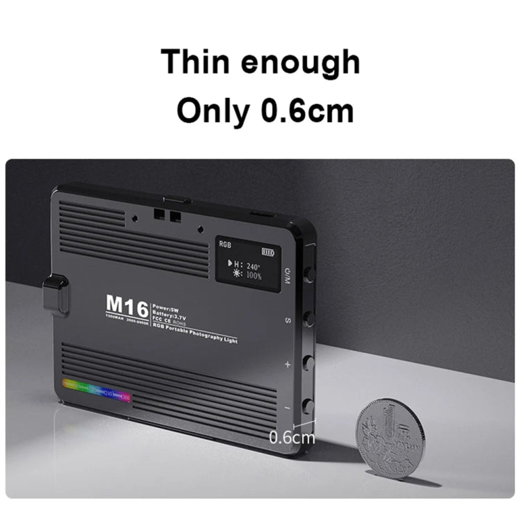 Desiontal M16 RGB Rechargeable Pocket Light Mini Photography Light LED Outdoor Shooting Supplementary Light - free shipping - PMC TechLife - Order now!