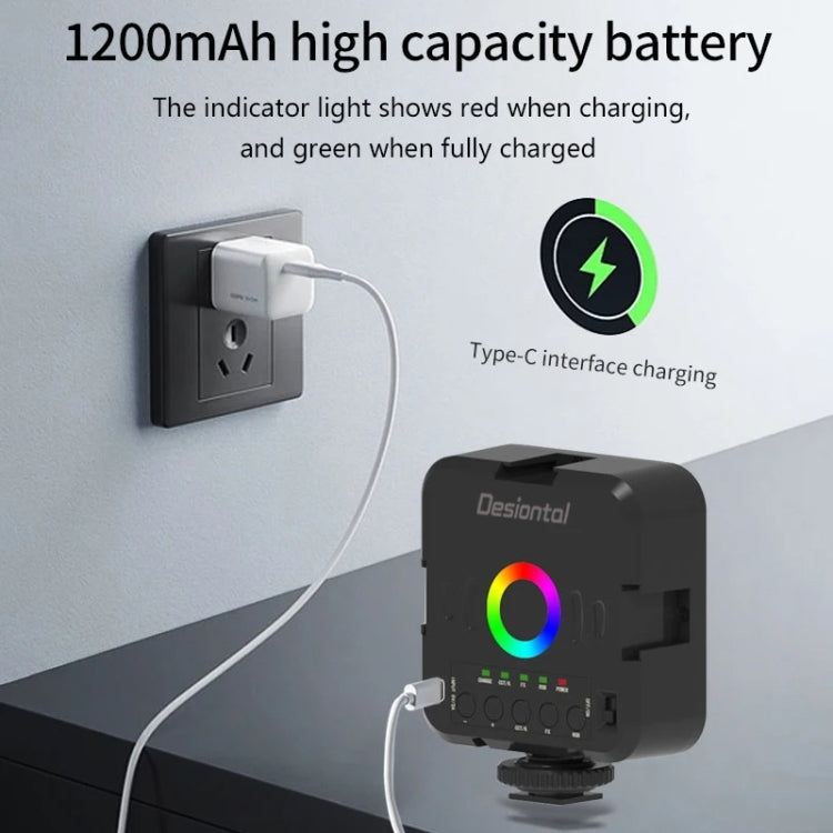 Desiontal W70 Full Color RGB Live Fill Light Portable Small Pocket Light Ambient Photo Handheld Photography Lighting - free shipping - PMC TechLife - Order now!