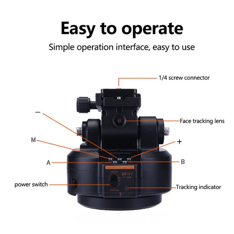 ZIFON YT-2000 Intelligent Electric Gimbal Rocker Panoramic Rotation Face Tracking Cell Phone Camera Live Streaming Artifact(Standard) - free shipping - PMC TechLife - Order now!