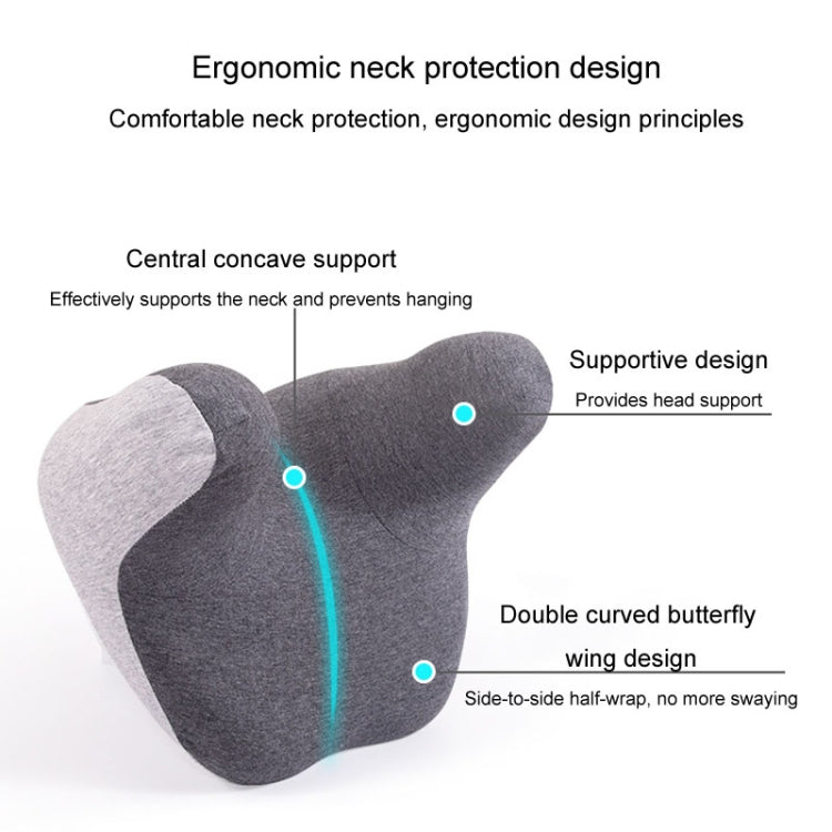 BEWALKER Car Headrest Memory Foam Neck Support Pillow Car Seat Cervical Cushion(Grey) - Seat Accessories by BEWALKER | Online Shopping South Africa | PMC TechLife | Buy Now Pay Later Mobicred