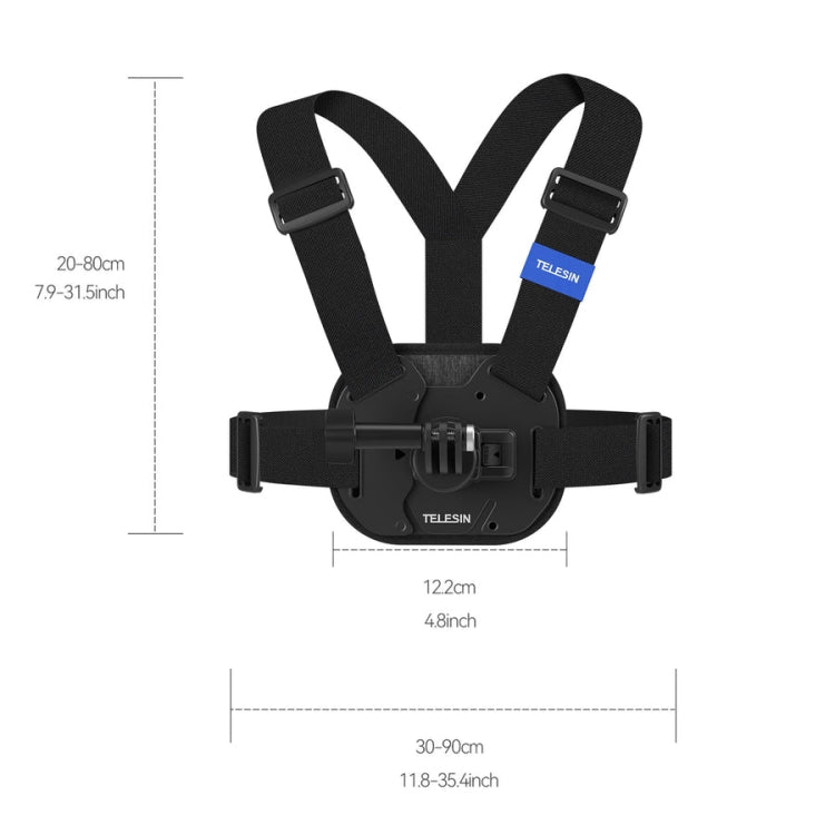 TELESIN S2-CGP-01 Quick-Release Vest Chest Strap Sports Camera Accessories - Chest Belt by TELESIN | Online Shopping South Africa | PMC Jewellery | Buy Now Pay Later Mobicred