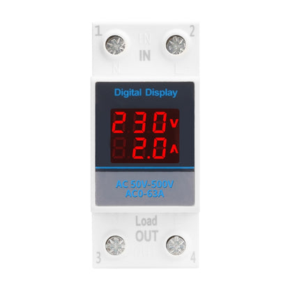 SINOTIMER SDM002 Household DIN Rail Single-Phase AC Dual Display Voltage And Current Meter(100A External Intestinal Sensor) - Current & Voltage Tester by SINOTIMER | Online Shopping South Africa | PMC Jewellery | Buy Now Pay Later Mobicred