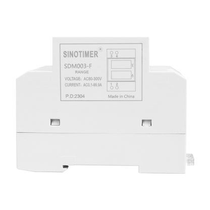 SINOTIMER SDM003-F 4 Digits Display DIN-Rail Single Phase AC Dual Display Voltage And Current Meter - Current & Voltage Tester by SINOTIMER | Online Shopping South Africa | PMC Jewellery | Buy Now Pay Later Mobicred