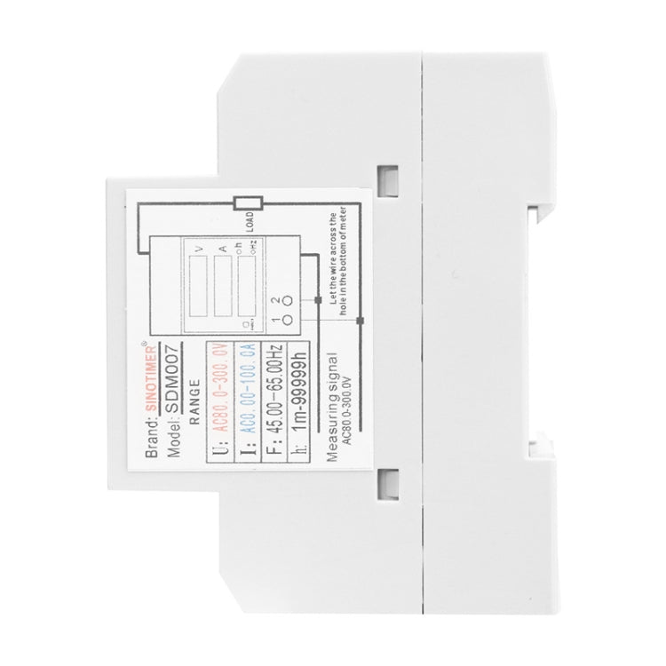 SINOTIMER SDM007 Din Rail AC Voltage Current Totalized Time Frequency Digital Display Meter - Current & Voltage Tester by SINOTIMER | Online Shopping South Africa | PMC TechLife | Buy Now Pay Later Mobicred