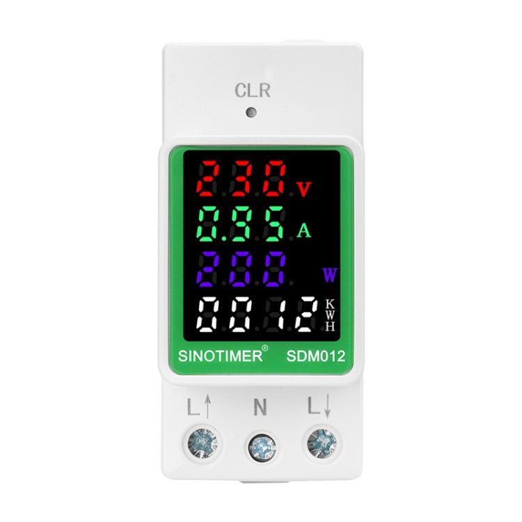 SINOTIMER DIN Rail AC Digital Display Current Voltage Power Electricity Multi-Function Tester, Model: SDM012-2 - Current & Voltage Tester by SINOTIMER | Online Shopping South Africa | PMC Jewellery | Buy Now Pay Later Mobicred