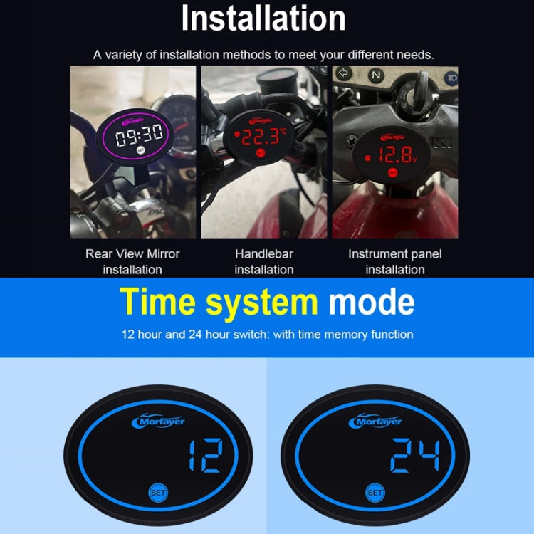 Morfayer Locomotive Multi-function Voltmeter, Green, Specification: 4 in 1 With 7 Color Aperture - Electrical Instruments by Morfayer | Online Shopping South Africa | PMC TechLife | Buy Now Pay Later Mobicred