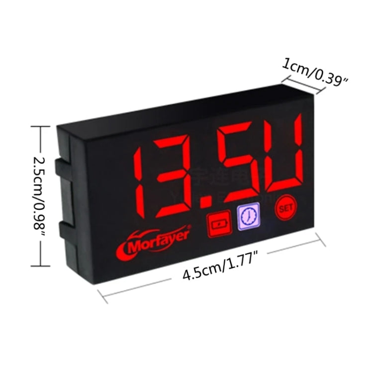 Compact LED Digital Display Time Voltmeter, Specification: 3 in 1 Blue - Electrical Instruments by PMC TechLife | Online Shopping South Africa | PMC TechLife | Buy Now Pay Later Mobicred