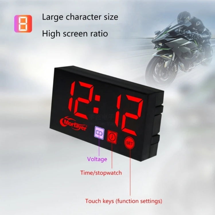 Compact LED Digital Display Time Voltmeter, Specification: 2 in 1 Temperature White - free shipping - PMC TechLife - Order now!