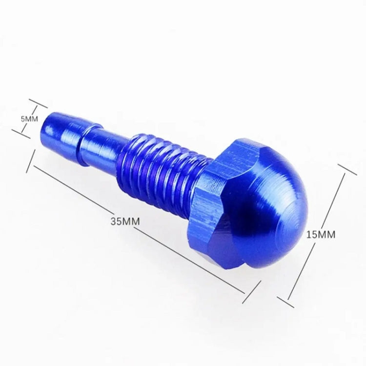 2pcs /Set Automotive Glass Washer Sprayer Aluminum Cap Nozzle(Blue) - Windscreen Wipers by PMC TechLife | Online Shopping South Africa | PMC TechLife | Buy Now Pay Later Mobicred