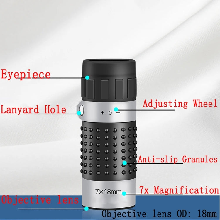 7 x 18 Mini Monoculars Telescope for Hunting Golf Hiking Bird Watching, Spec: Rangefinders - Monocular Binoculars by PMC TechLife | Online Shopping South Africa | PMC TechLife | Buy Now Pay Later Mobicred