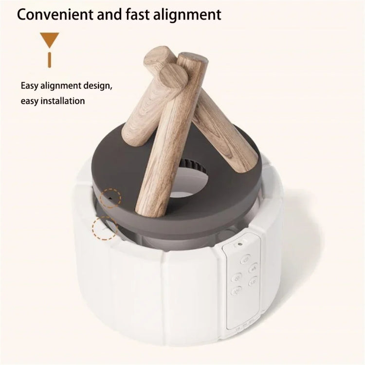 Bonfire Shaped Remote Control Aroma Diffuser Desktop Flame Humidifier, Color: Colorful White - free shipping - PMC TechLife - Order now!