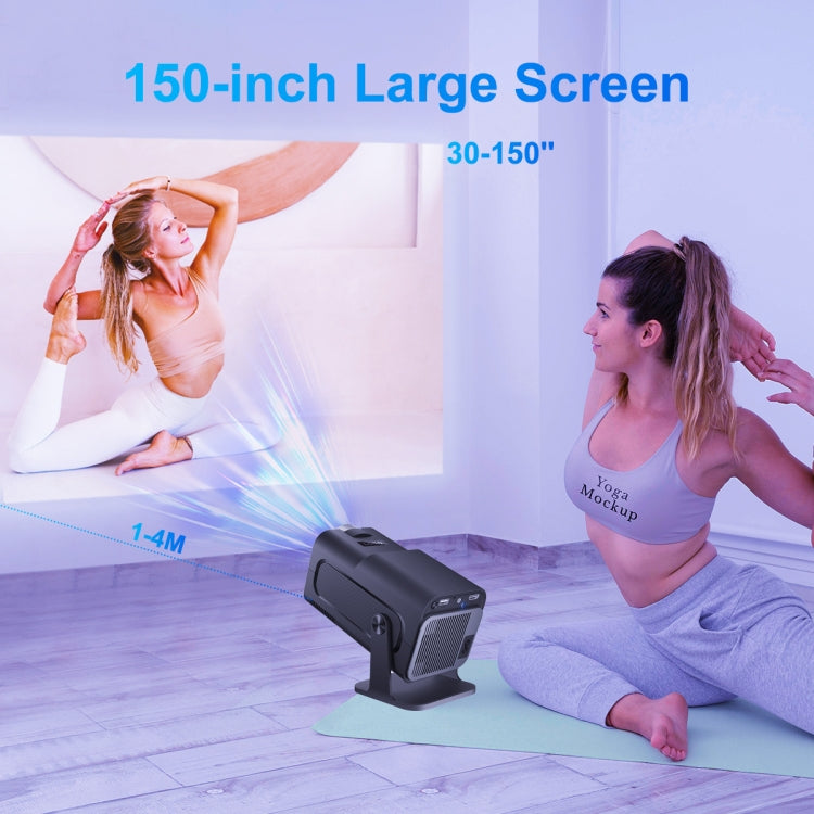 HY320 1080P 390ANSI 4K Android 11 Projector With Wifi 6 Bluetooth 5.0 Support Miracast / Airplay / DLNA EU Plug - LED Projector by PMC TechLife | Online Shopping South Africa | PMC TechLife