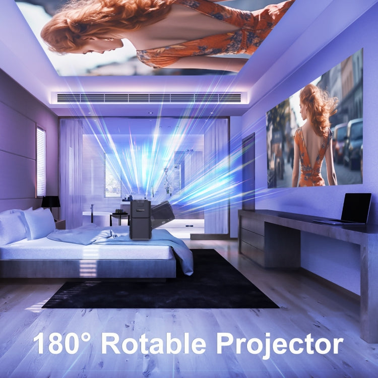 HY320 1080P 390ANSI 4K Android 11 Projector With Wifi 6 Bluetooth 5.0 Support Miracast / Airplay / DLNA EU Plug - LED Projector by PMC TechLife | Online Shopping South Africa | PMC TechLife