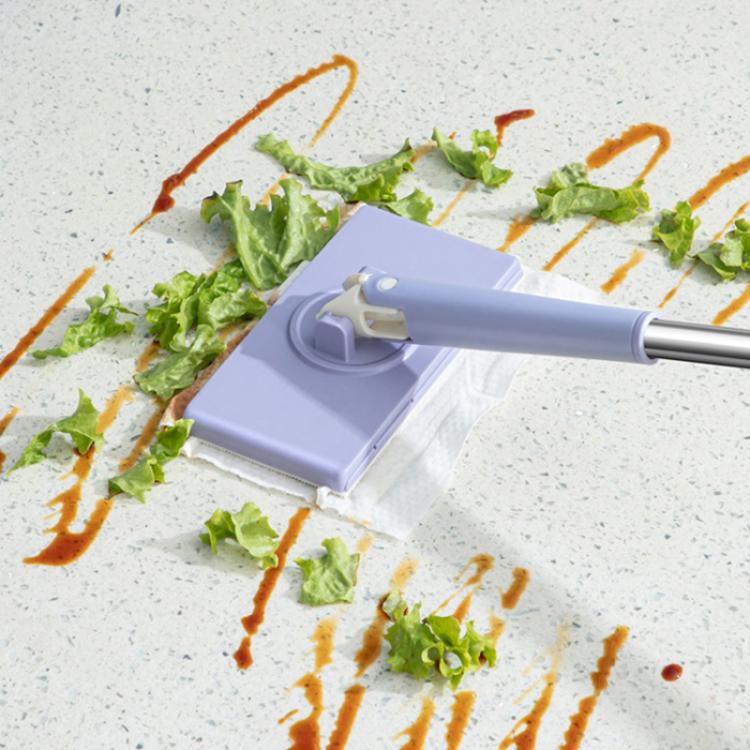 Washcloth Small Mop Lazy Person Hand-Free Automatic Paper Change Mini Floor Cleaner(Purple) - Handheld Cleaner & Mops by PMc TechLife | Online Shopping South Africa | PMc TechLife | Buy Now Pay Later Mobicred