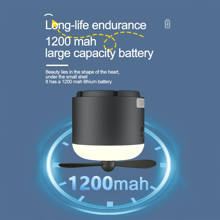 Outdoor Camping Tent Hanging Ambient Light Magnetic Spray Humidification Fan(Khaki) - Electric Fans by PMC TechLife | Online Shopping South Africa | PMC TechLife | Buy Now Pay Later Mobicred