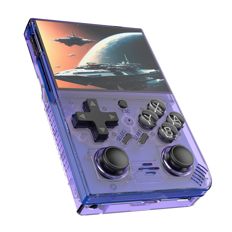 R35PLUS 3.5 Inch Handheld Game Console Built-in 64G 10,000+ Games(Transparent Purple) - Pocket Console by PMC Jewellery | Online Shopping South Africa | PMC Jewellery | Buy Now Pay Later Mobicred