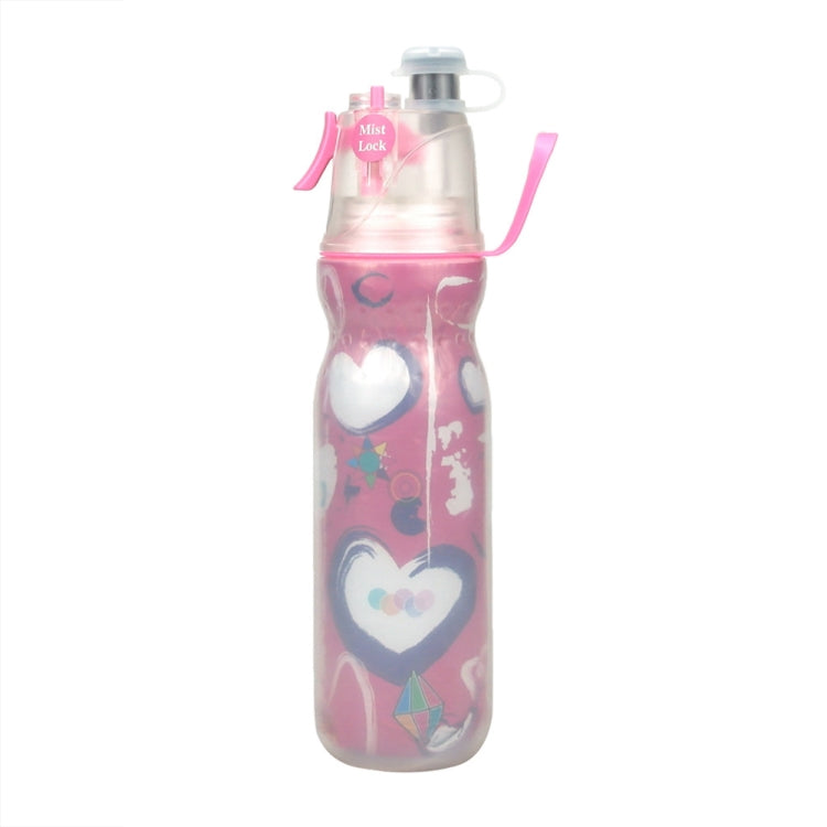 470ml Summer Outdoor Sports Training Spray Cooling Water Cup, Color: Love 3-layers - Kettles by PMC TechLife | Online Shopping South Africa | PMC TechLife | Buy Now Pay Later Mobicred