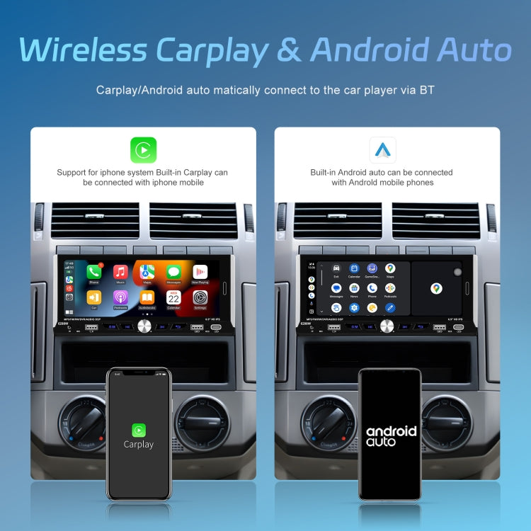 Single Spindle 6.9 inch MP5 With Knob Player Carplay Function Car MP4 Backup Camera, Specification: Standard+AHD Camera - free shipping - PMC TechLife - Order now!