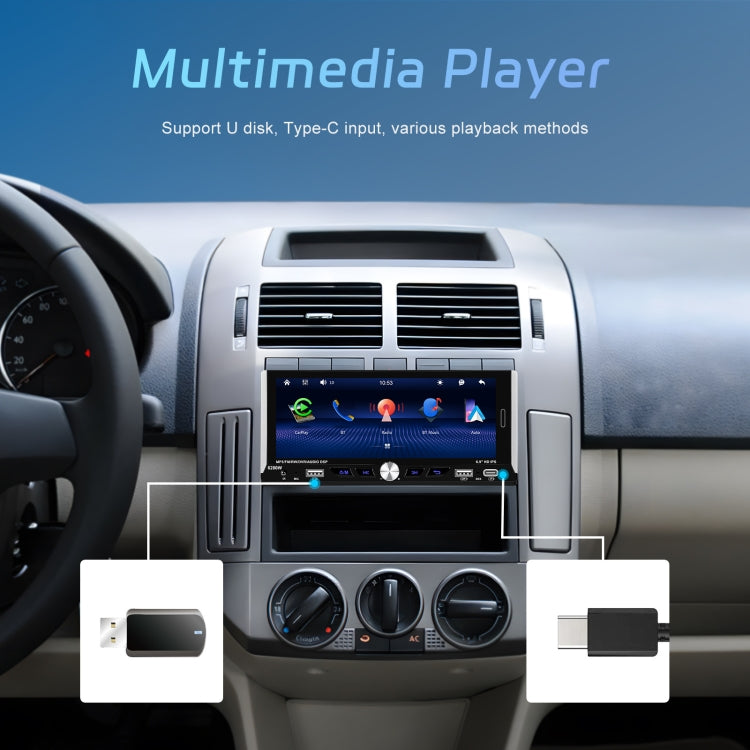 Single Spindle 6.9 inch MP5 With Knob Player Carplay Function Car MP4 Backup Camera, Specification: Standard+AHD Camera - free shipping - PMC TechLife - Order now!