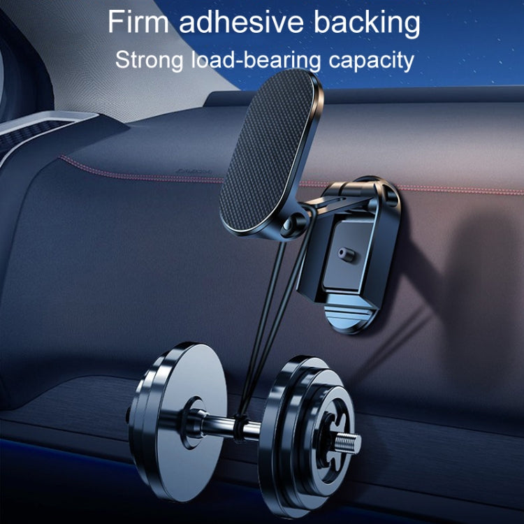 D11 Magnetic Folding Car Phone Holder Rotatable Dashboard Stick-On Navigation Stand(Black Frosted) - Universal Car Holders by PMC Jewellery | Online Shopping South Africa | PMC Jewellery | Buy Now Pay Later Mobicred