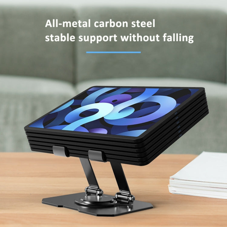 Metal Cooling Tablet Stand Rotatable Adjustable Base Support(Black) - Desktop Holder by PMC Jewellery | Online Shopping South Africa | PMC Jewellery | Buy Now Pay Later Mobicred