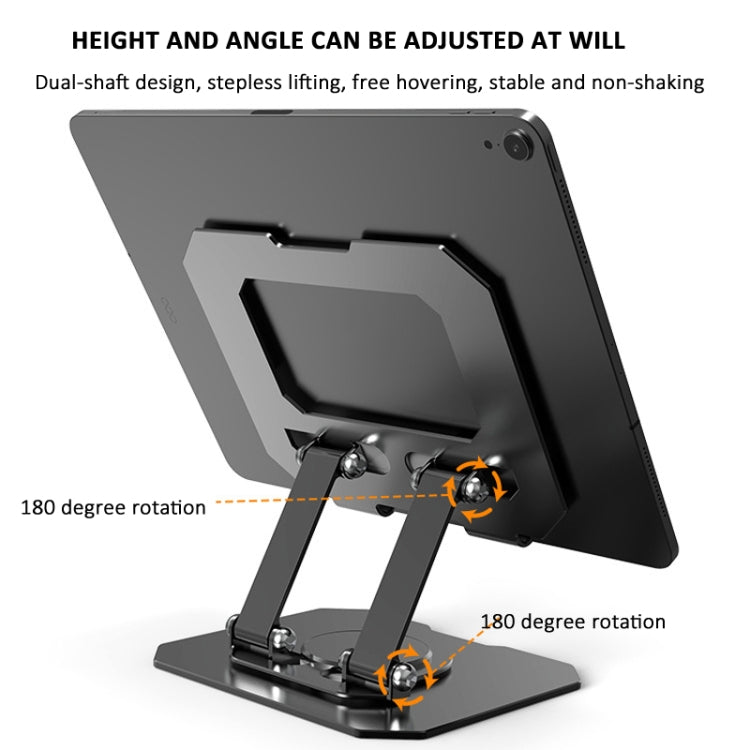 Metal Cooling Tablet Stand Rotatable Adjustable Base Support(Black) - Desktop Holder by PMC Jewellery | Online Shopping South Africa | PMC Jewellery | Buy Now Pay Later Mobicred