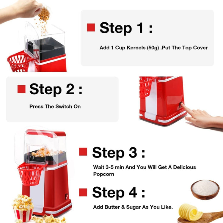 1200W Basket Popcorn Machine Electric Automatic Corn Popper 220V EU Plug - free shipping - PMC TechLife - Order now!
