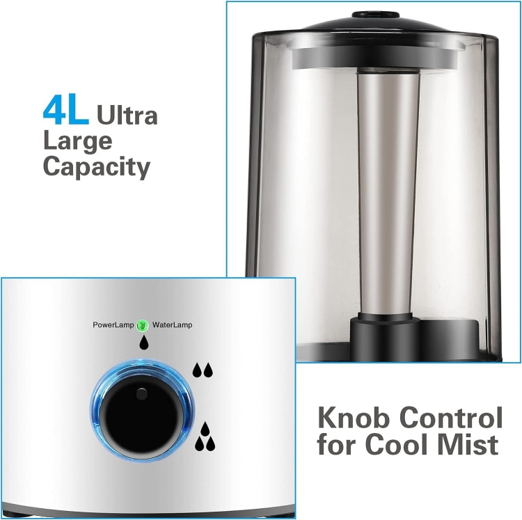 4L Reptile Humidifier Fogger Cool Mist Fog Mister with Tube for Tortoise Habita EU Plug - Air Purifier by PMC TechLife | Online Shopping South Africa | PMC TechLife | Buy Now Pay Later Mobicred