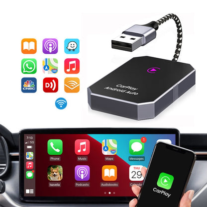 2 in 1 Car Carplay Box Wired to Wireless Bluetooth Adapter - Bluetooth Adapters by PMC Jewellery | Online Shopping South Africa | PMC Jewellery | Buy Now Pay Later Mobicred