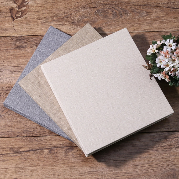 Simple Linen Self-adhesive Film Album Retro Family Large Capacity Handmade Creative Gifts(Gray White Page) - Photo Albums & Photo Frames by PMC TechLife | Online Shopping South Africa | PMC TechLife