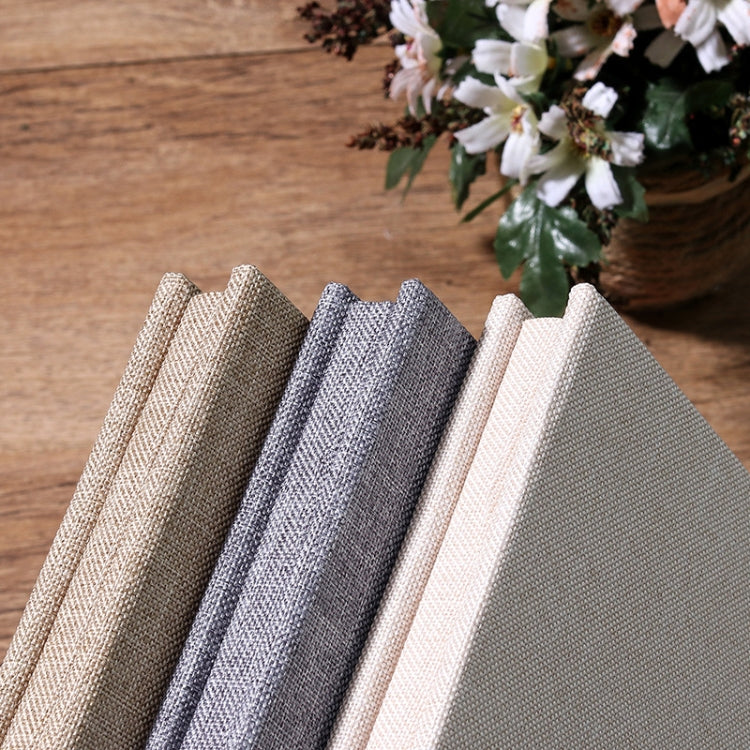 Simple Linen Self-adhesive Film Album Retro Family Large Capacity Handmade Creative Gifts(Beige White Page) - Photo Albums & Photo Frames by PMC TechLife | Online Shopping South Africa | PMC TechLife