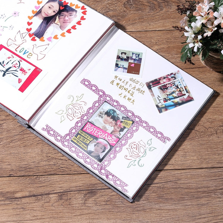 Simple Linen Self-adhesive Film Album Retro Family Large Capacity Handmade Creative Gifts(Brown White Page) - Photo Albums & Photo Frames by PMC TechLife | Online Shopping South Africa | PMC TechLife