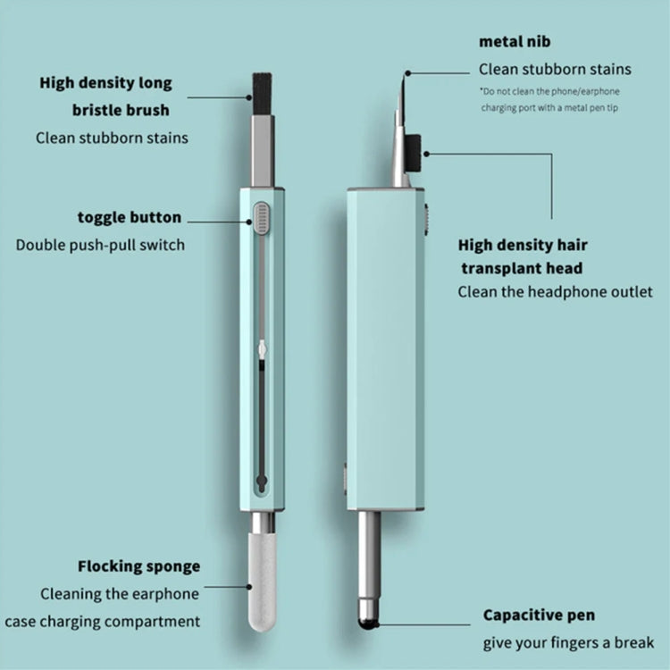 Headphone Keyboard Cleaning Kit with Capacitive Touch Pen(Green) - Other Accessories by PMC Jewellery | Online Shopping South Africa | PMC Jewellery | Buy Now Pay Later Mobicred