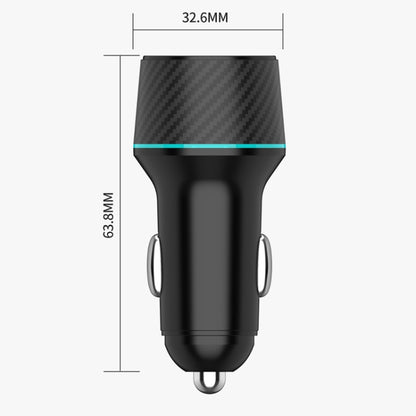 QIAKEY Dual Fast Charging Charger One To Two Cigarette Lighter, Size: TH218 36W(Black) - Car Charger by QIAKEY | Online Shopping South Africa | PMC Jewellery | Buy Now Pay Later Mobicred