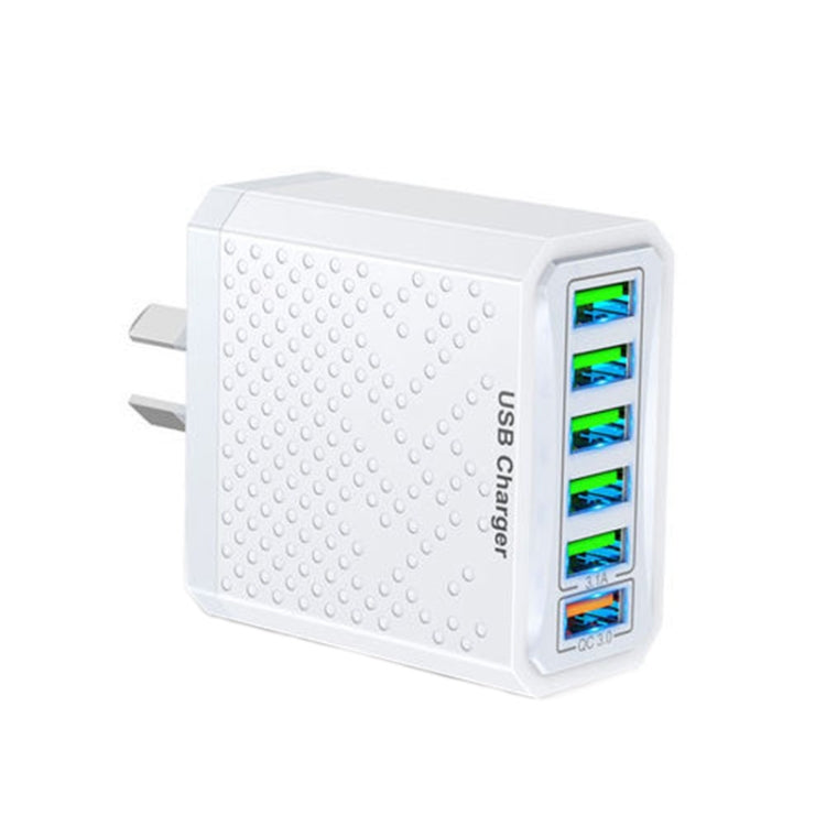 6-Ports Multifunctional Quick Charging USB Travel Charger Power Adapter, Model: White AU Plug - USB Charger by PMC Jewellery | Online Shopping South Africa | PMC Jewellery | Buy Now Pay Later Mobicred