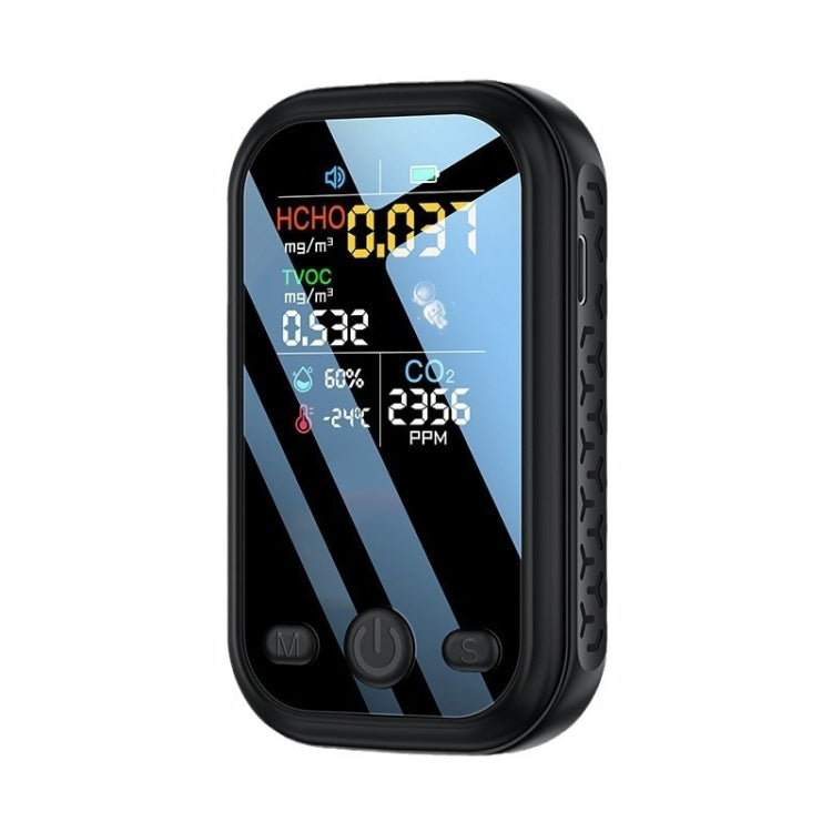 5 In 1  Air Quality Monitor TVOC HCHO CO2 Detector Temperature Humidity Tester(Black) - Air & Water Quality Tester by PMC TechLife | Online Shopping South Africa | PMC TechLife