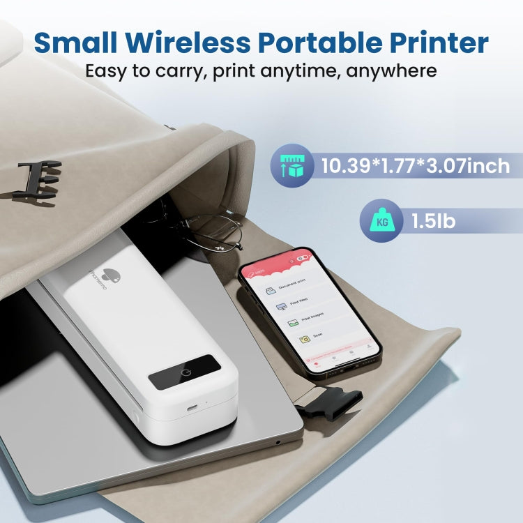 Phomemo M835  Wireless Bluetooth Thermal Printer Support Multi-Size Thermal Paper - Printer by Phomemo | Online Shopping South Africa | PMC Jewellery | Buy Now Pay Later Mobicred