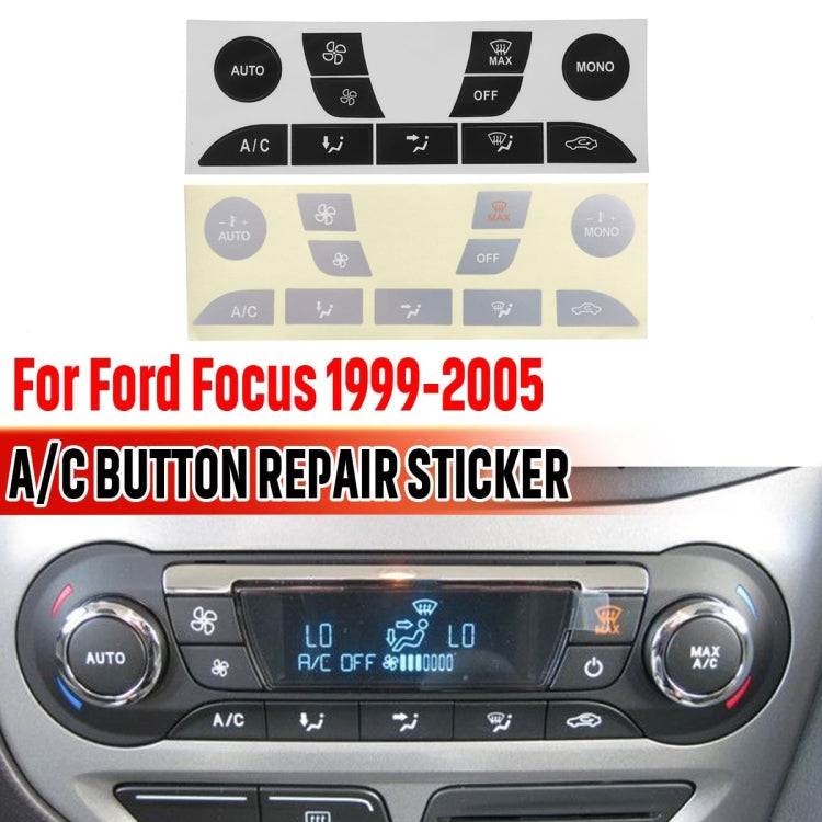 For 1999-2005 Ford Focus Air Conditioning Button Switch Repair Sticker(Silver) - Decorative Sticker by PMC Jewellery | Online Shopping South Africa | PMC Jewellery | Buy Now Pay Later Mobicred