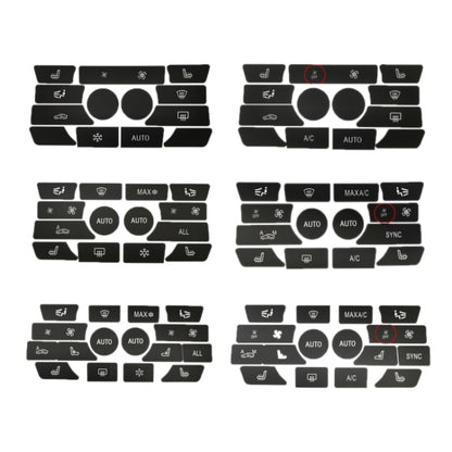 For BMW 5 Series/7 Series/X5/C6/F10/F01/F15 Air Conditioning Button Repair Sticker, Style: B 14pcs With OFF - Decorative Sticker by PMC Jewellery | Online Shopping South Africa | PMC Jewellery | Buy Now Pay Later Mobicred